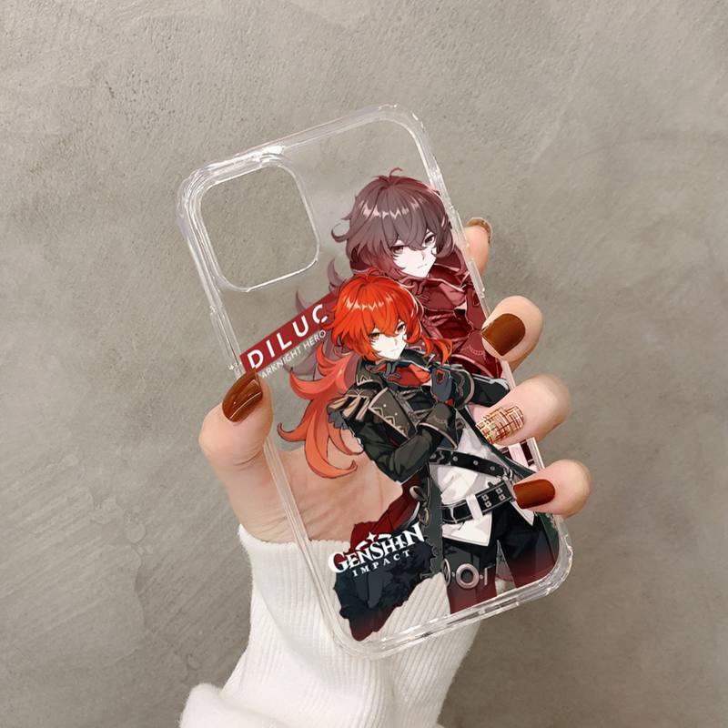 

Genshin Impact Diluc Ragnvindr Phone Case for iphone 13 11 12 pro XS MAX 8 7 6 6S Plus X 5S SE 2020 XR case iphone SE 2020