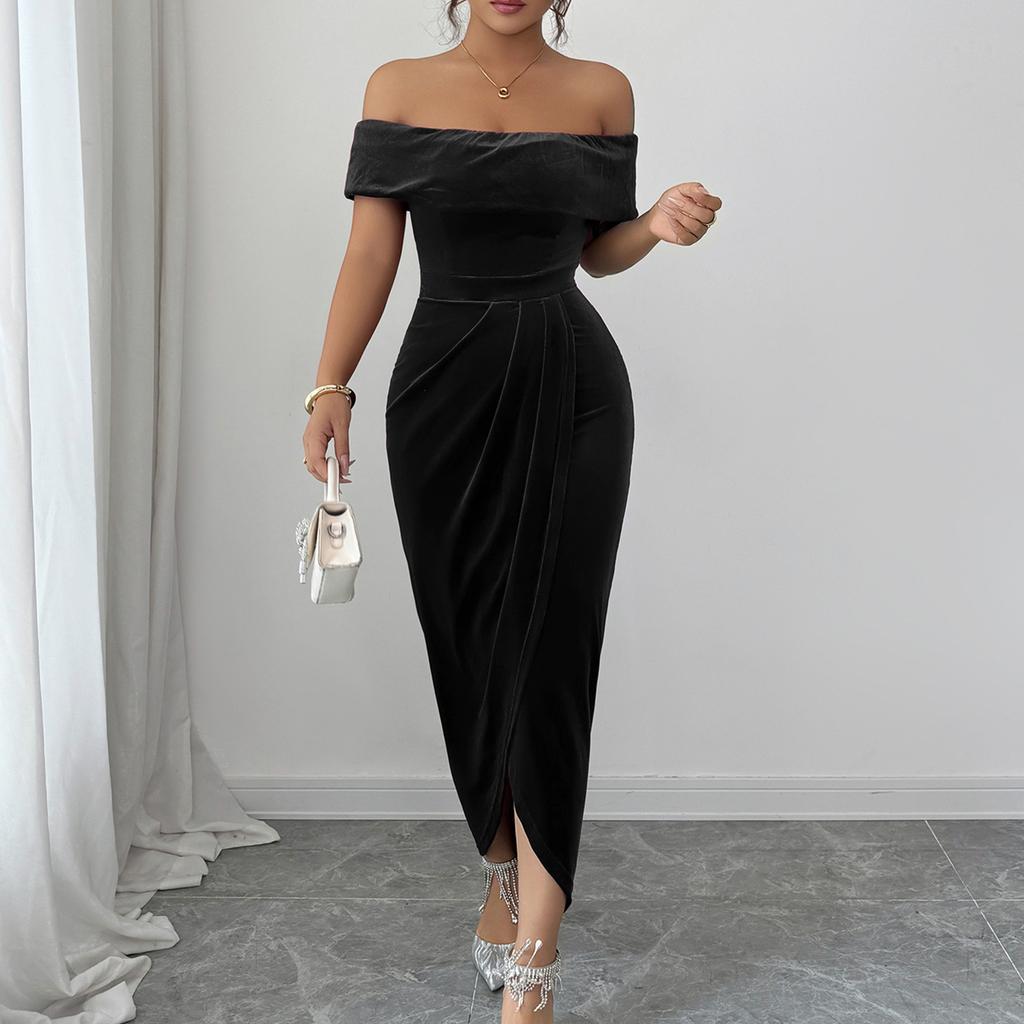 Modisches und elegantes trägerloses langes Kleid für Damen