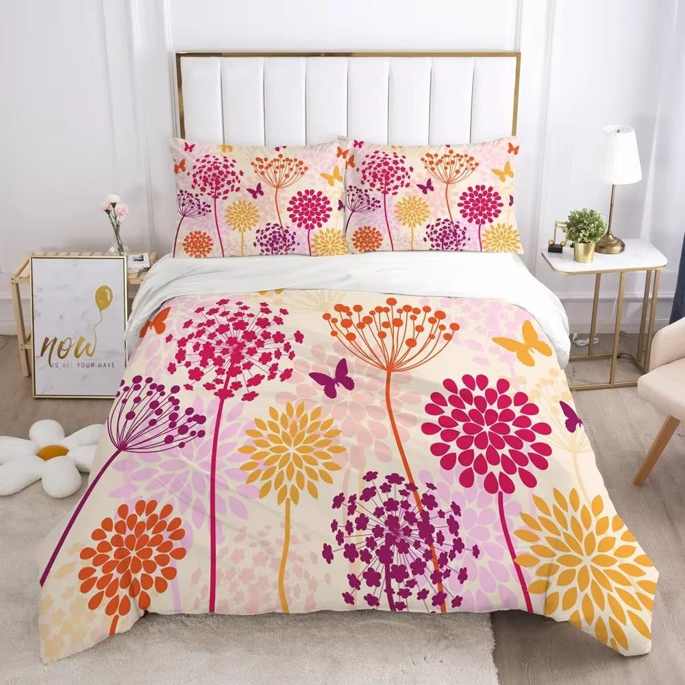Dandelion Down Comforter Set Bedding Set 3-piece Comforter Cover Set 135*200cm