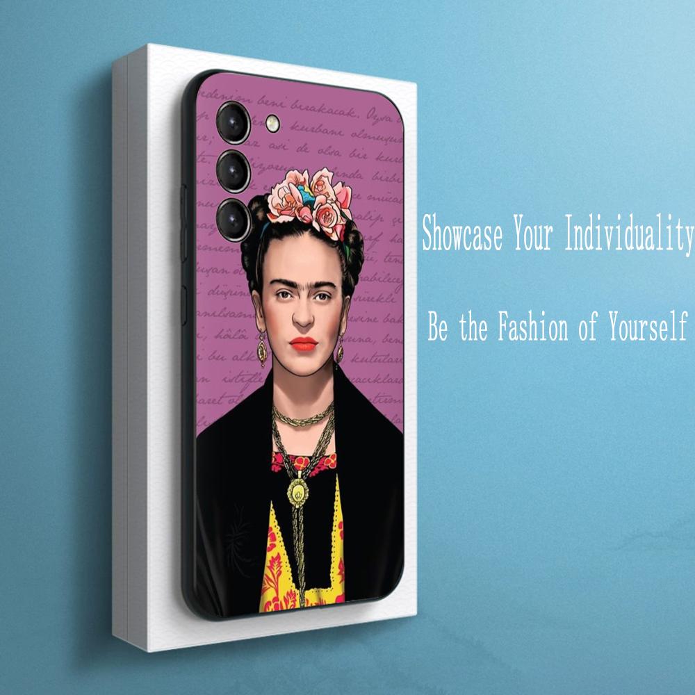 Painting F-ridaS Kahlo-s art pattern Phone Case For Samsung Galaxy S26 S25 S24 S23 S22 S21 Plus Ultra Note20 Soft Black