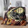 Skull Moon Sun Art Print Blanket Warm Soft Fluffy Kids Adult Luxury Gifts for Sofa Bed Home Outdoor Travel Camping Blanket