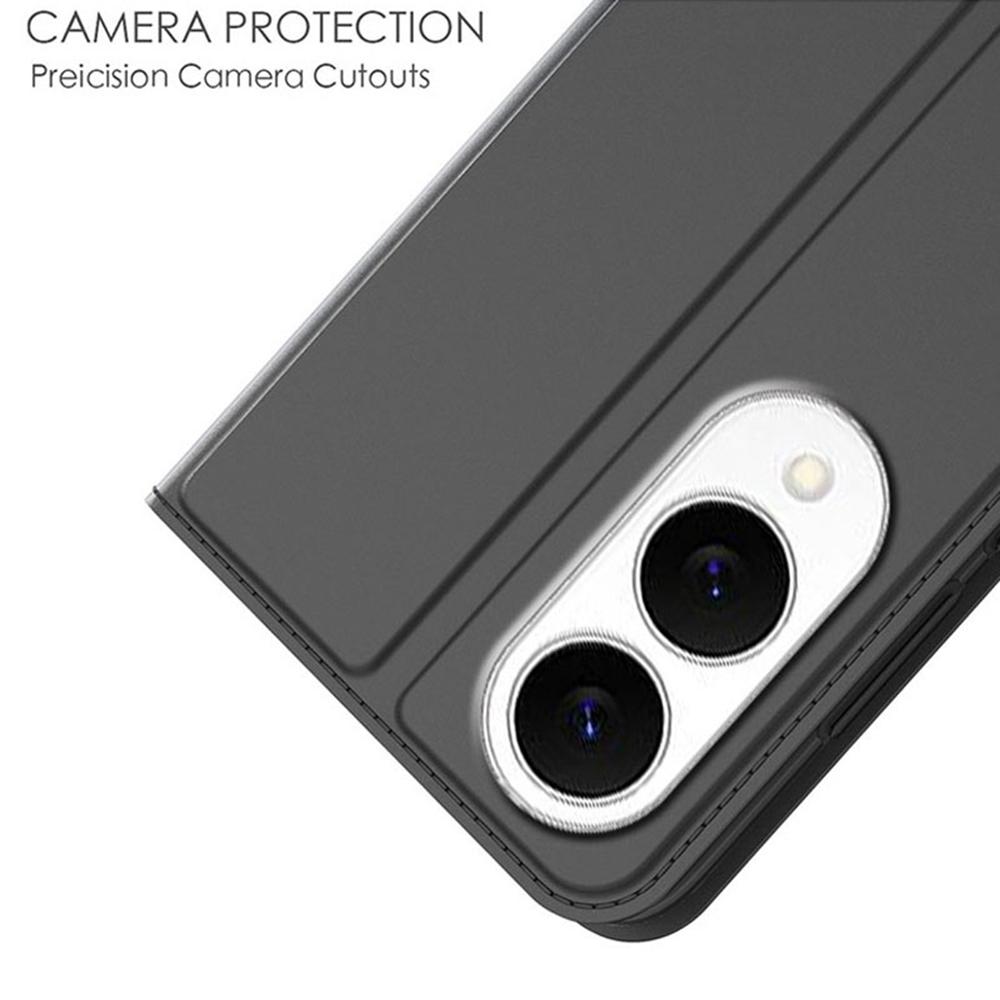 For Samsung Galaxy S25 Edge Case PU Leather Phone Cover with Card Holder Stand