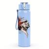 1PC Retro Male Red Cap Grayscale Portrait Print 750ml Portable Sports Water Bottle Leakproof Gym Outdoor Travel Drink Cup