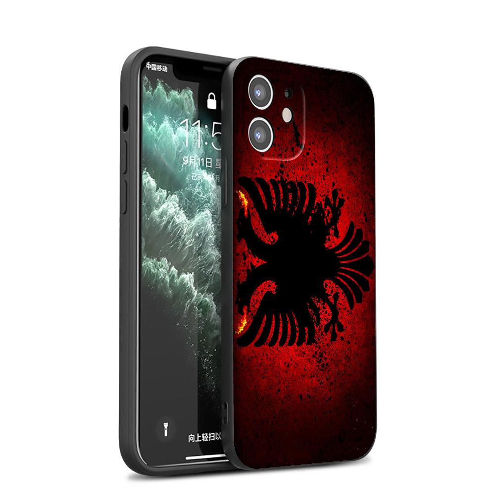 

GX16 Албания, мягкий силиконовый чехол с флагом албанцев для iPhone 13 12 Mini 11 Pro XS Max XR X 8 7 6 6S Plus 5 5S SE 2020 iPhone 11