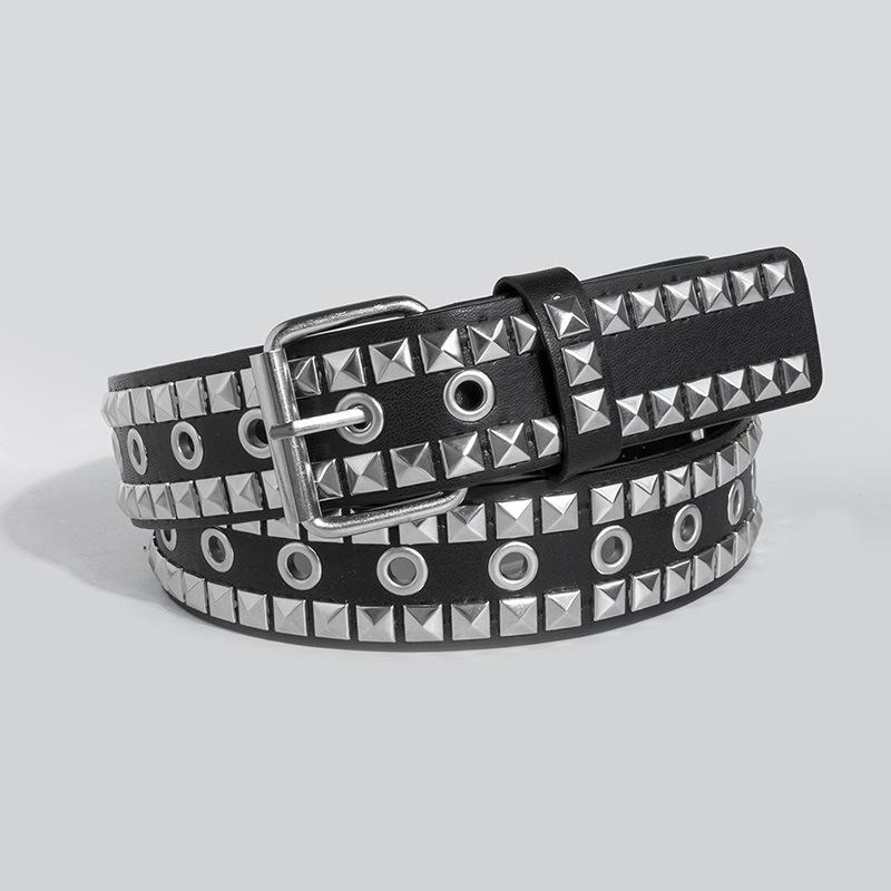 Women's European and American Fashion Rivet Punk Five-pointed Star Eyes Hot Girl Heavy Industry Jeans Belt Decorative Belt