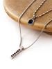 Truepenny Tru-N432 Black Stone Bar Necklace
