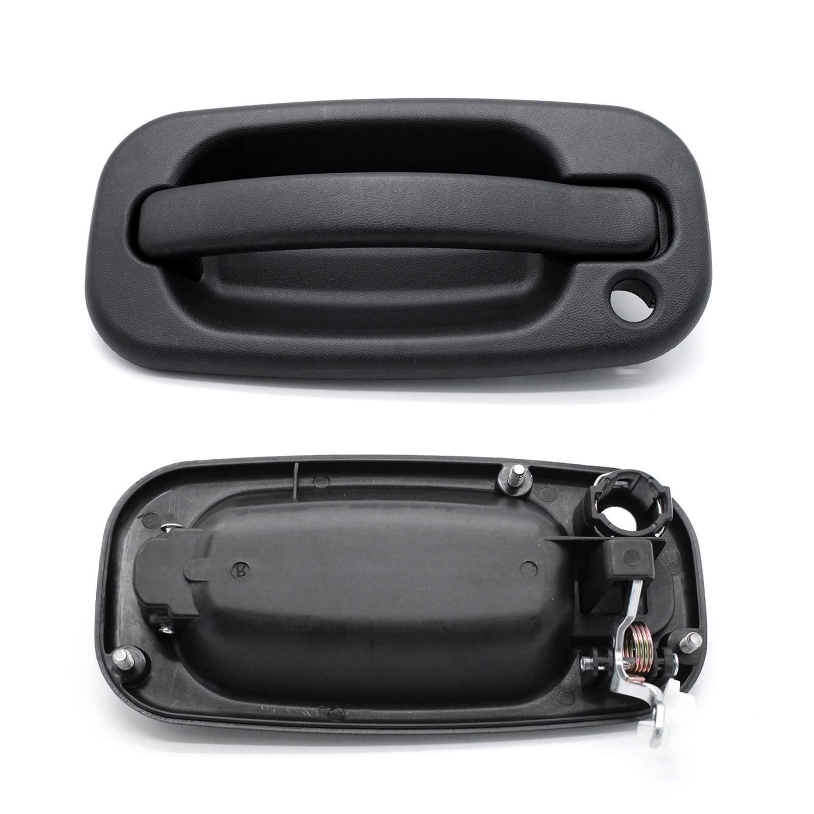Exterior Door Handles Black Plastic Replacement for 1 2007 Front Driver Passenger Side 2PCS Set