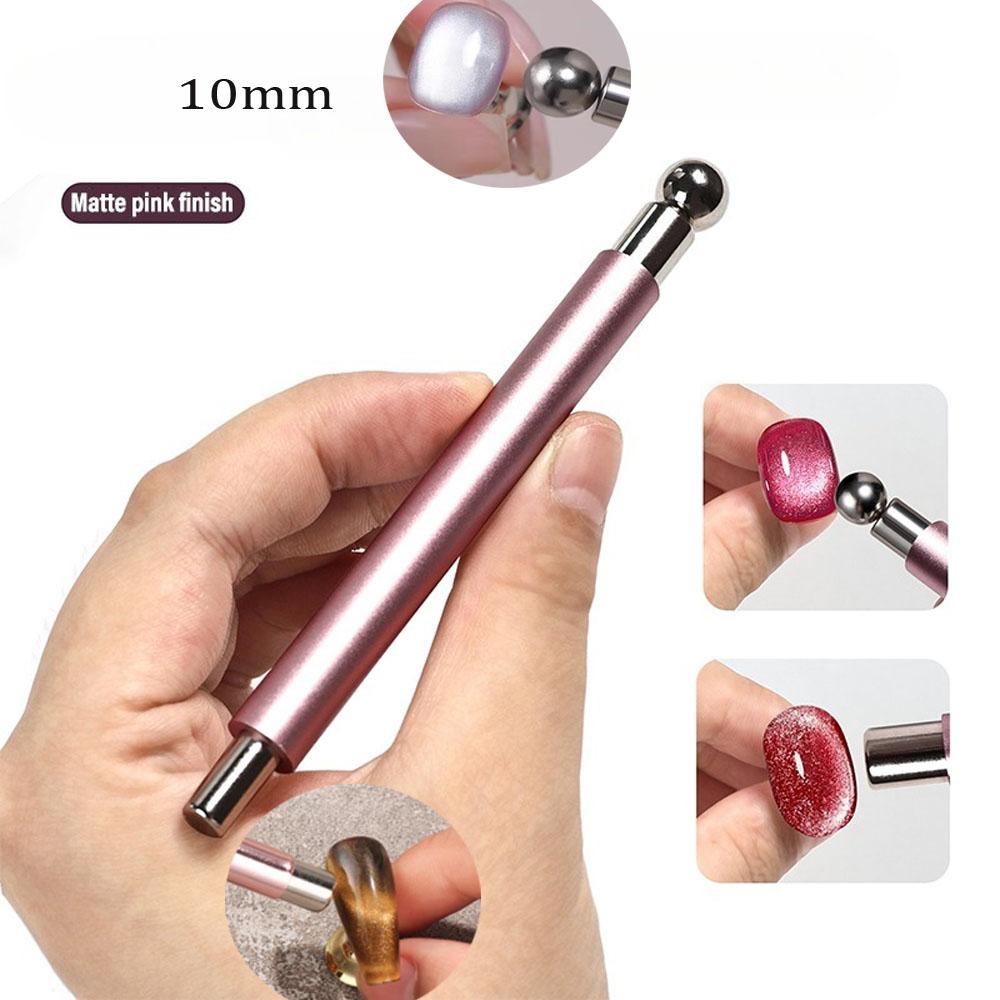 Dual-Head Magnetic Cat Eye Stick - Round Steel Cylinder Magnet for 3D Nail Art & French Manicure, Professional Gel Polish Tool