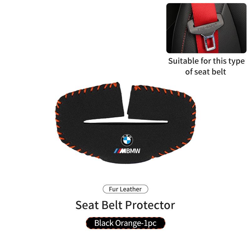 BAGE7 2026 Car Sticker Suede Car Seat Belt Buckle Protector Clip Anti-collision Cover For BMW G30 G20 M3 M5 E91 E92 E93 E36 E70 X3 X4
