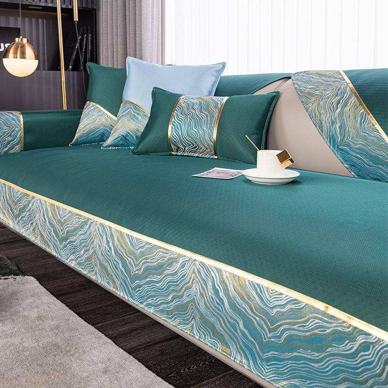 Saltea de vară de înaltă calitate, pernă de canapea, pernă antiderapantă, canapea din piele de lemn masiv, material textil complet acoperit