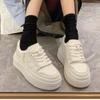 Herbst neue erhöhte Plattform weiße Schuhe Damen vielseitige lässige Sport Retro Board Schuhe