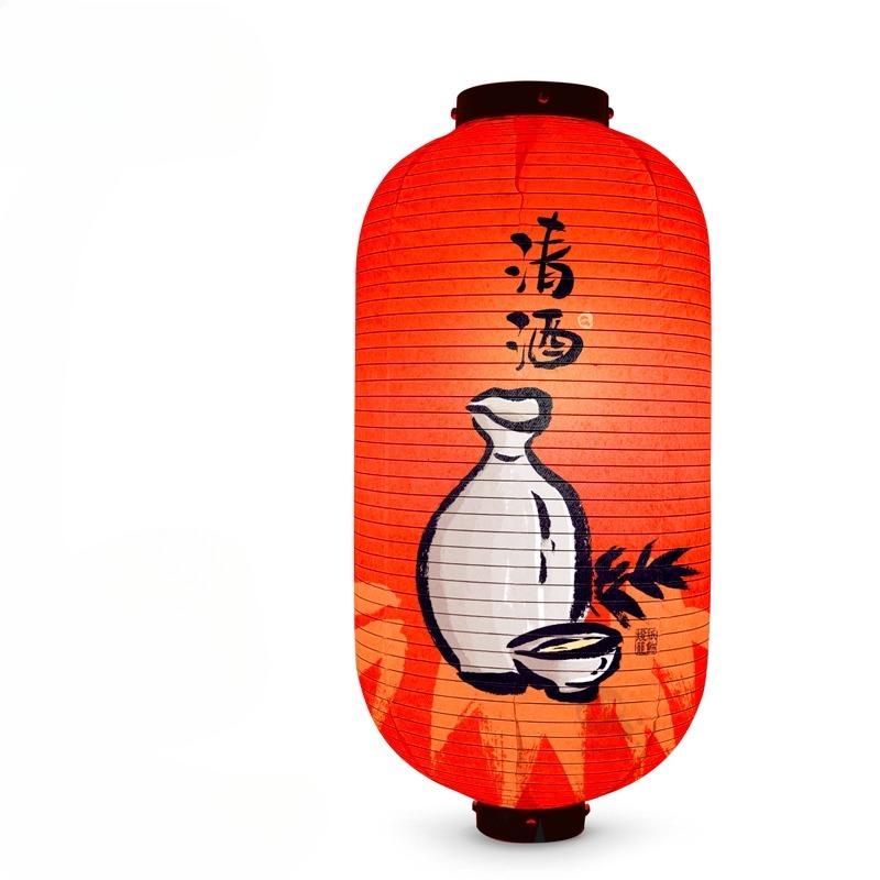 Korean style Restaurant Lanterns Outdoor Waterproof Fabric Hand-written Japanese Food Illustrations Izakaya Advertising Decorate