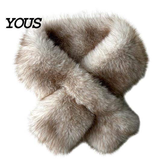 Daily Commute Cold Protection Plush Cross Scarf, Stylish Faux Fur Winter Neck Warmer, Soft Warm Wrap for Coat Double-Sided Thermal Elegant Scarf