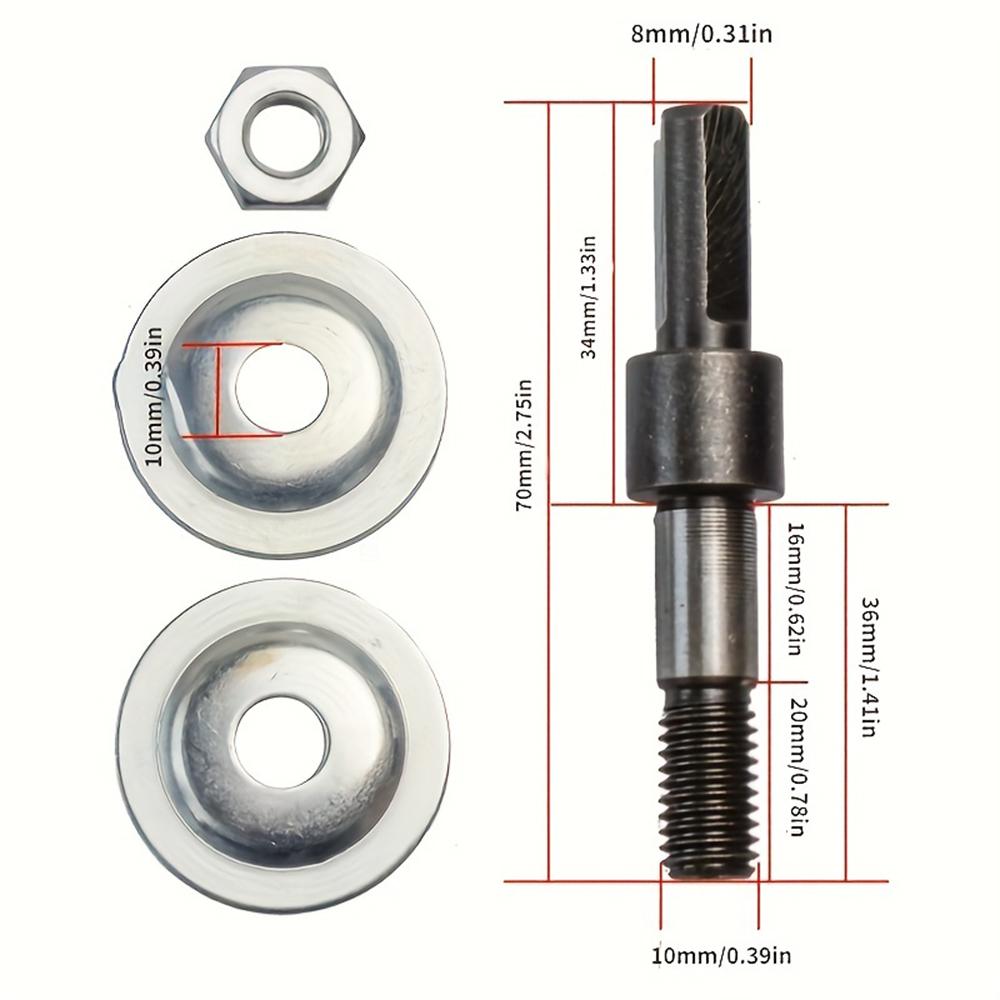 Portable Electric Drill Conversion Grinding Wheel Extension Rod Spindle Adapter Concrete Granite Stone Polishing Cutting