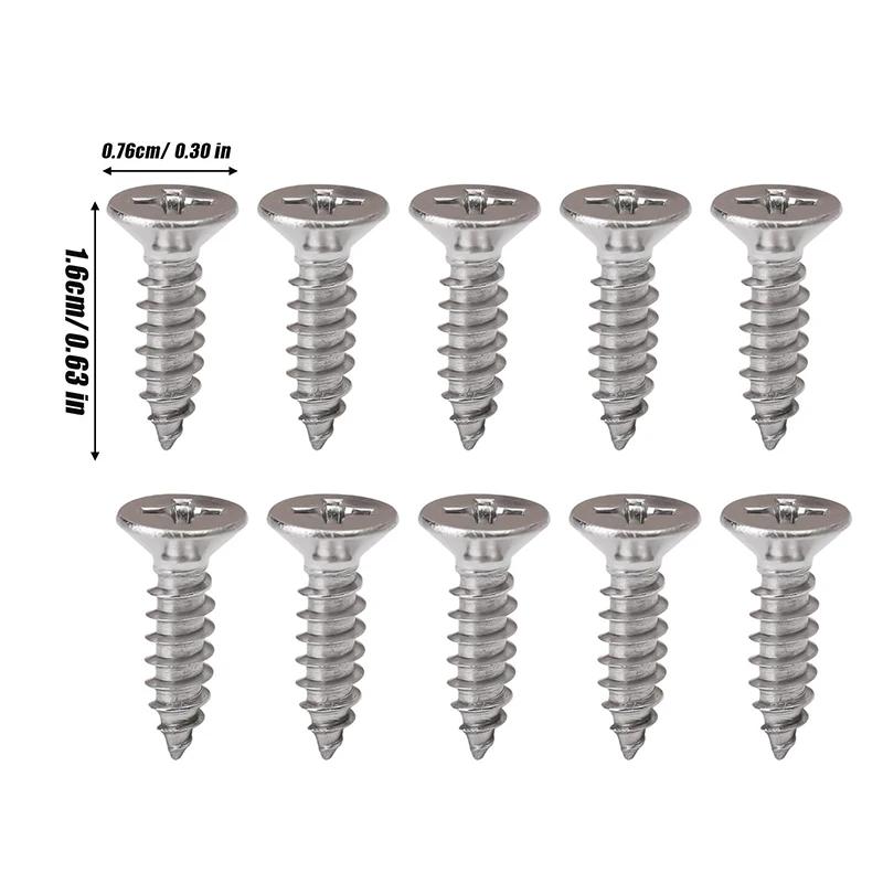304 Stainless Steel Countersunk Head Screws Universal M2-M4 Phillips Screws Security Self Tapping Screws for Furniture Repairs