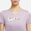 Nike Swoosh Dri-Fit Quick-Dry Breathable Fashion Short Sleeve T-Shirt Women Tops Light-Purple DN4557-576