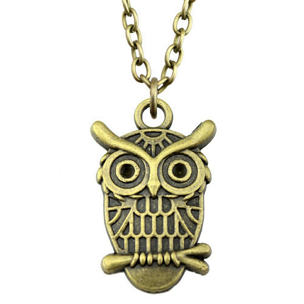 Peacock Pendant Bird Necklace Owl Ethnic Boho Jewelry for Female 45cm or 70cm Long Chain