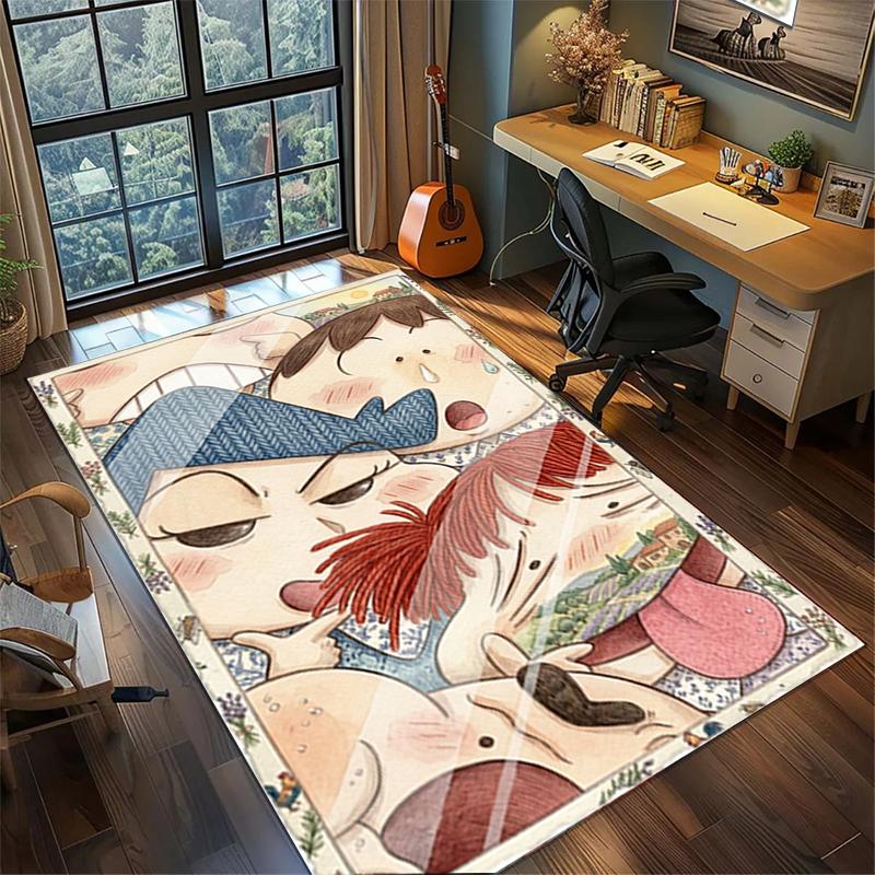 Crayon Shin-chan Home Floor Rug Large Area Non Slip Washable Mat Gamer Bedroom Decor