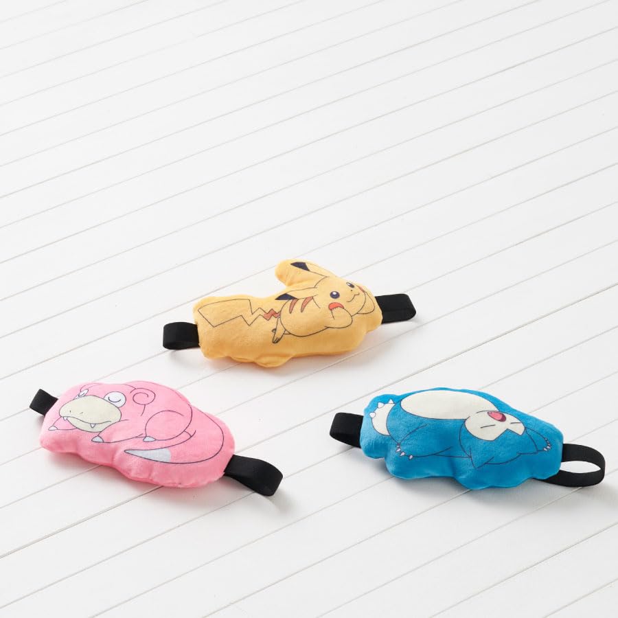 Squishy Eye Pink Pikachu and Snorlax Eye Cute and Travel Eye Care Pokémon Mask, Slowpoke, Pokémon Pillow, Fun, Accessories, Sleep, Relaxation,