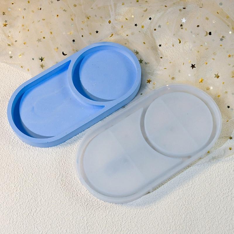 Elegant Oval Silicone Moulds Unique Coasters and Bead Trays Crafting Mold Essential Tool for Home Decoration