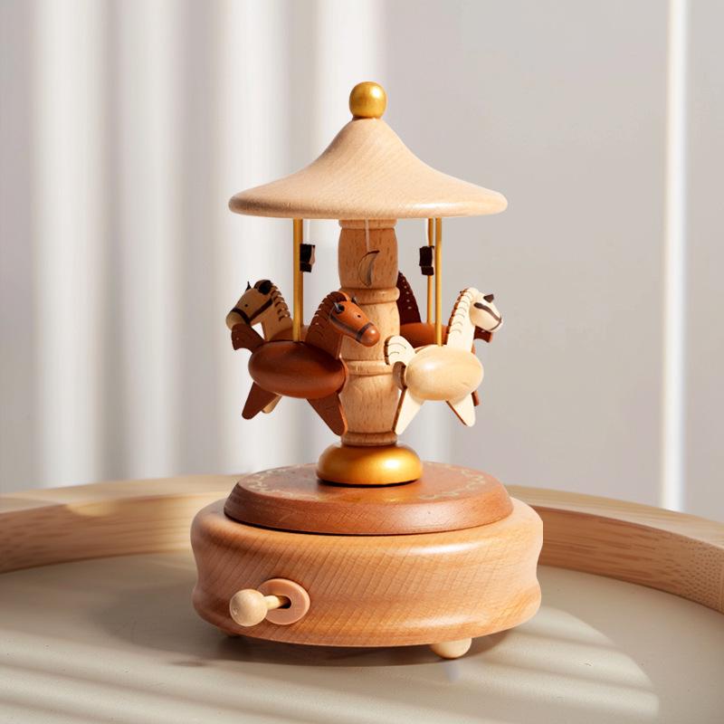 Christmas Festival Wooden Music Box: Creative Children's Toy and Home Decoration Craft, Perfect Birthday Gift