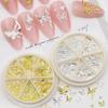 3D Butterfly Nail Art Metal Plates: Japanese Style Hollow Gold & Silver Decorations with Rhinestone Stickers