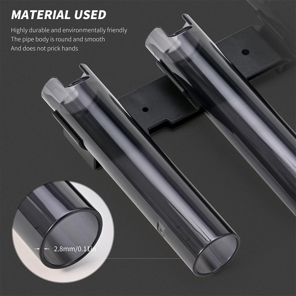 Fishing Rod Holder Bracket 4 Tubes Rod Rack Fits Spinning Or Casting Rod Wall Mounted Fishing Rod Holder for Wall Garage Storage