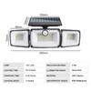 Solar Lights Outdoor 3 Heads Flood 167 LED Security Light Waterproof with PIR Motion Sensor Garden Yard Garage Street Wall Lighting
