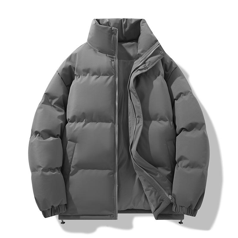 New Winter Stand-up Neck Cotton Clothes Men's Thickened Warm Couple Casual Bread Clothes Loose Trendy Brand Versatile Cotton-padded Jacket