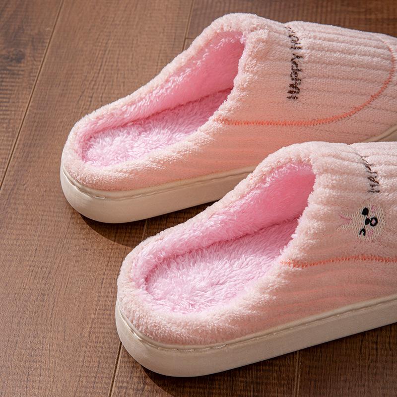 Cotton slippers autumn and winter couple home slippers indoor shoes warm cotton shoes non-slip cotton tows winter models