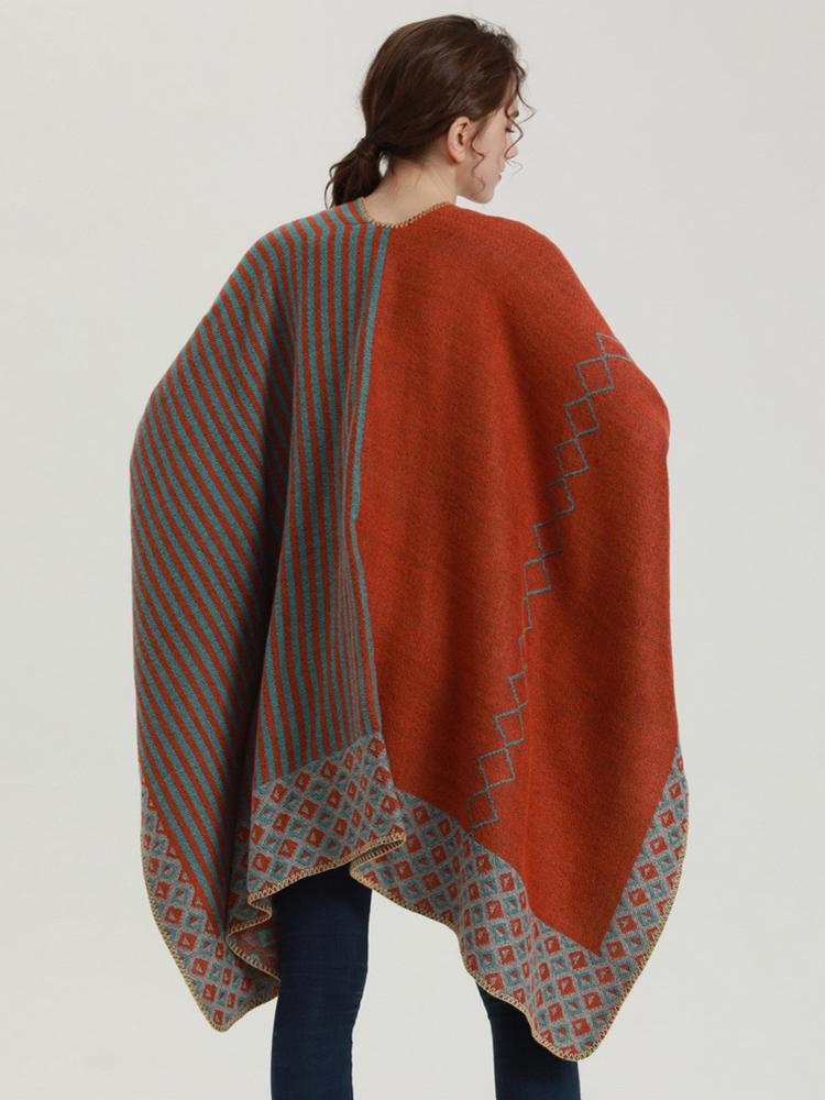 Design Imitation Cashmere Women Scarf Winter Poncho Blanket Thick Wrap Shawls Capa Para Mujer Pashmina Chales Echarpe Hiver Luxe