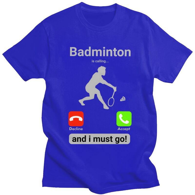 T-shirt da Badminton per Uomo Cotone Puro Magliette Regalo San Valentino T-shirt Manica Corta T-shirt alla Moda Abbigliamento