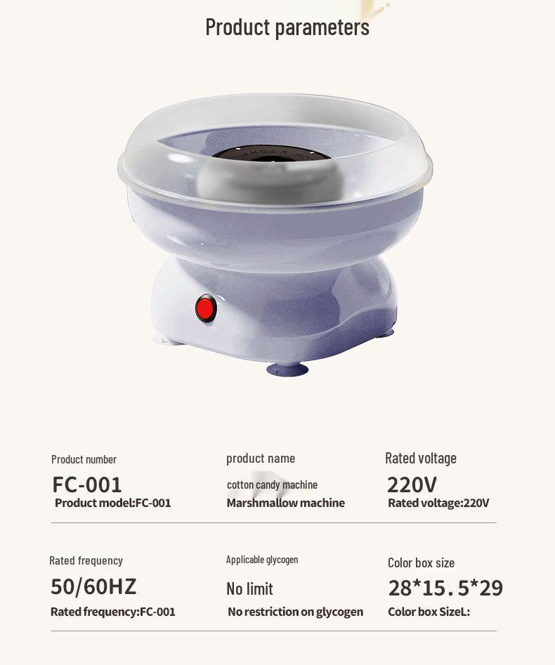 Elektrische Mini-Zuckerwattemaschine - Vollautomatisch und stilvoll für den Heimgebrauch
