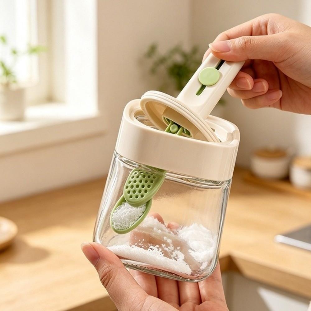 350ML Glass Seasoning Jar Sealed Salt Storage Box Kitchen Accessories Spice Jar Countertop