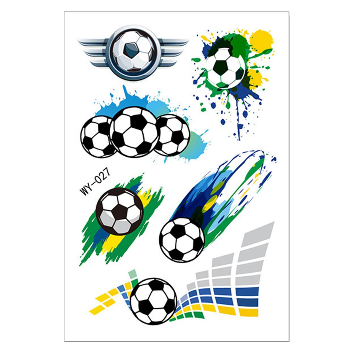 

Временные футбольные татуировки Украшения для татуировок на матчах болельщиков Детские футбольные татуировки на лице Украшения для вечеринок по случаю дня рождения