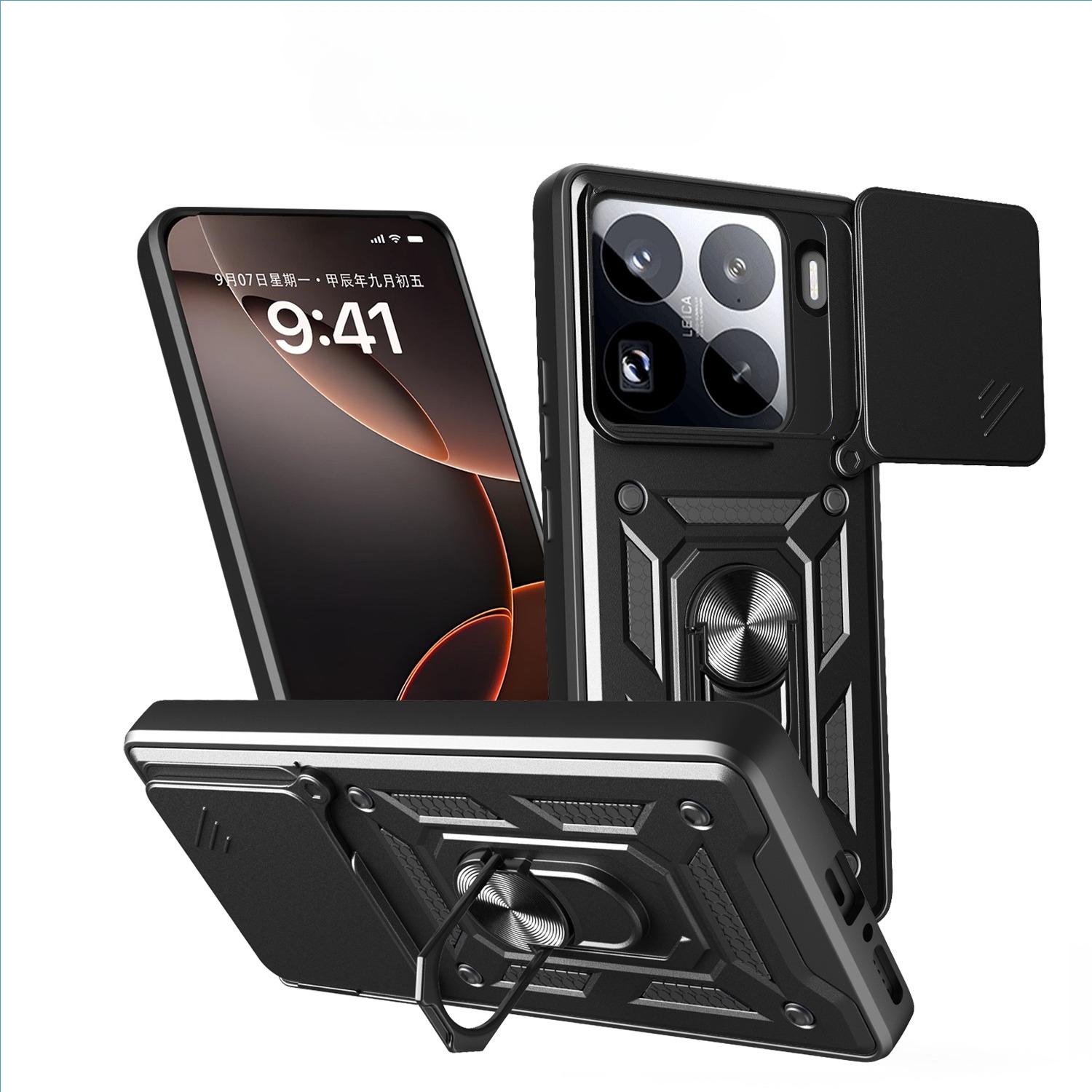 

Защитный чехол для Xiaomi Mi 15T Pro 5G 14T 13T 12T 11T Xiao Mi 14t Mi15t Аксессуары Броня Чехол с кольцом-держателем xiaomi 14T pro чёрный