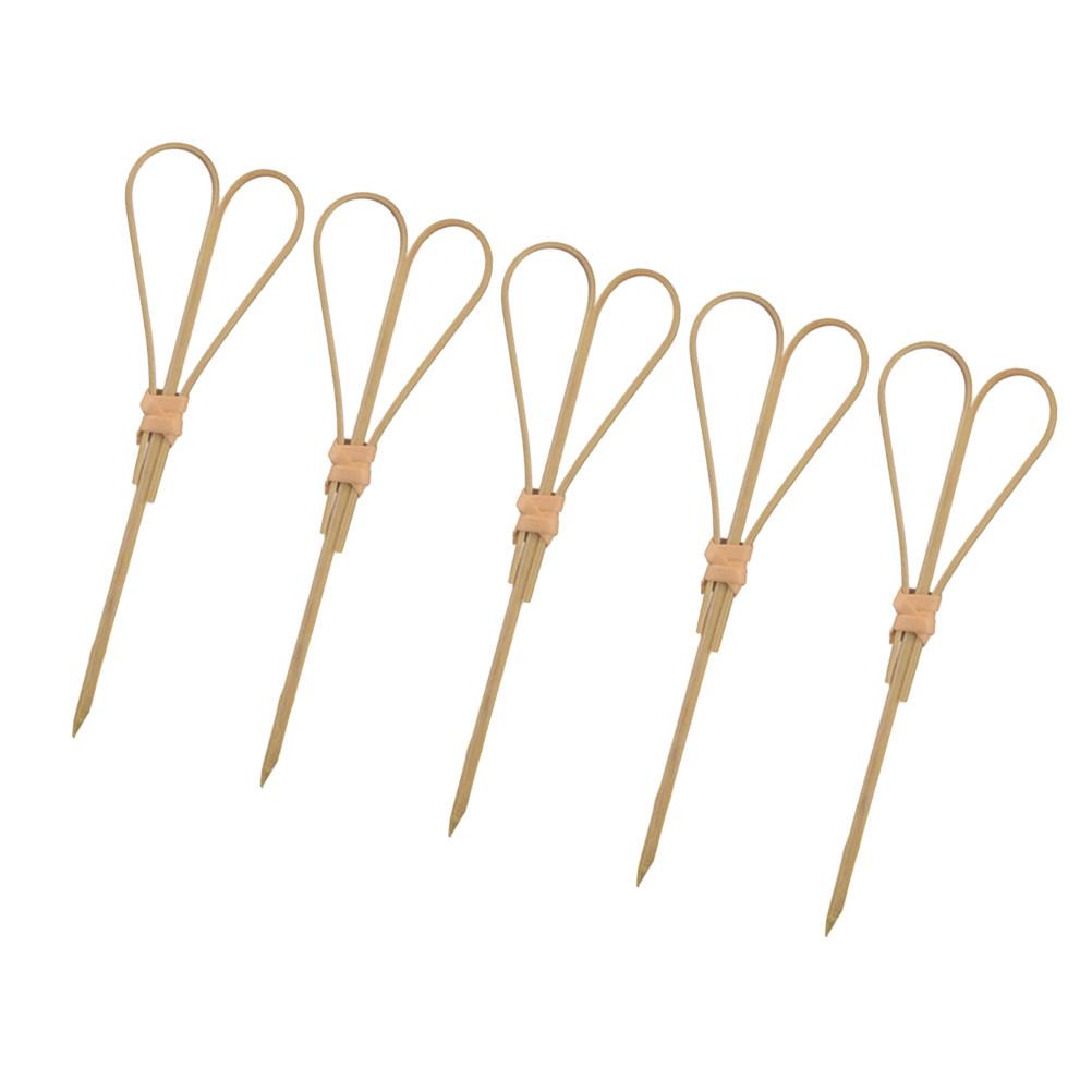 

50Pcs Bamboo Fruit Picks 12Cm Scissors Design Cocktail Skewers for Appetizer Decoration Party Snack Serving Tools Green хаки
