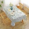 PVC Waterproof Tablecloth Bamboo Leaves Printed Table Decor Cloth Table Cover  Kitchen
