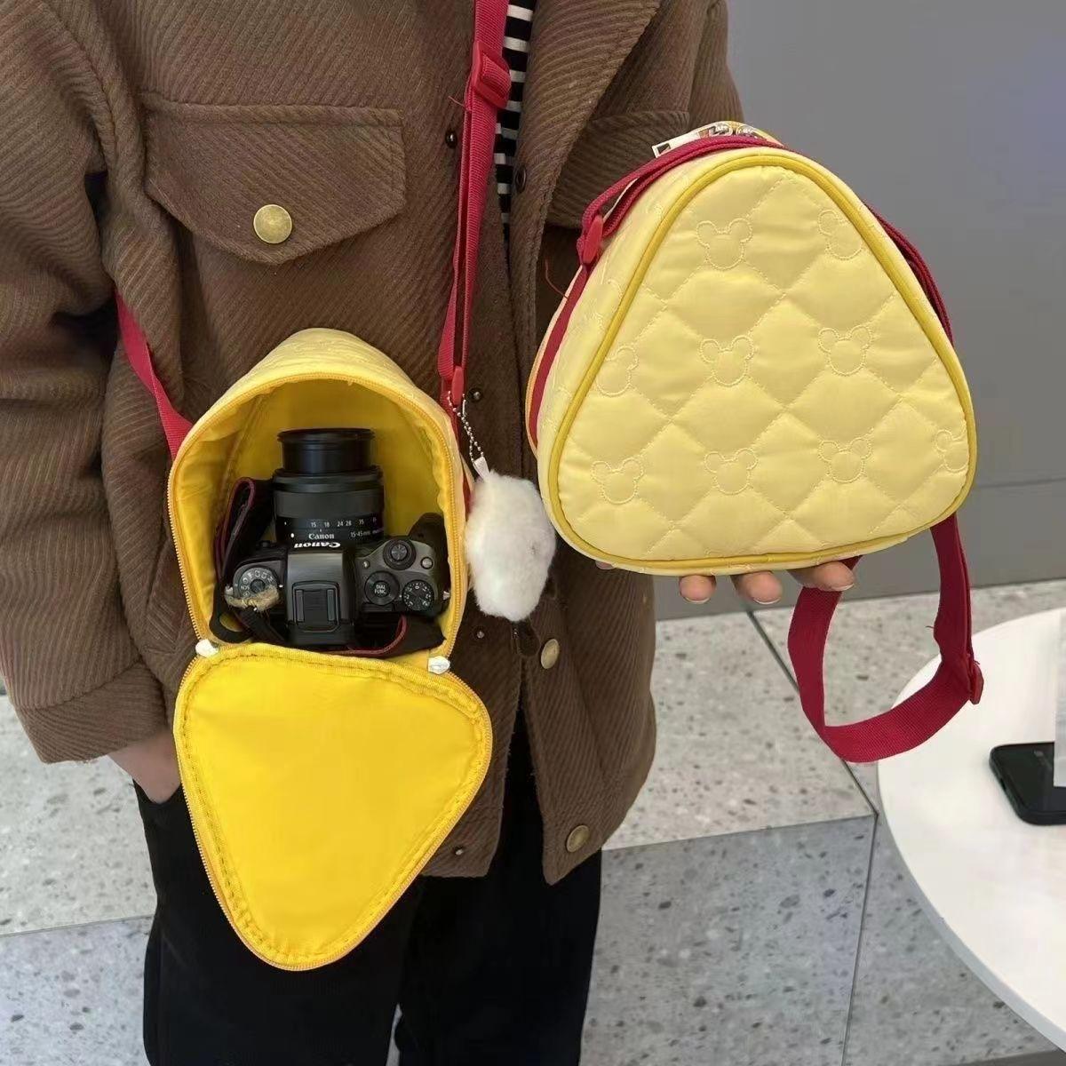 Милый Девичий Сырный Противоударный Портативный Чехол-Сумка для Камеры Polaroid - Наплечная Сумка-Кроссбоди Защитный Кейс для Хранения Small Camera Bag