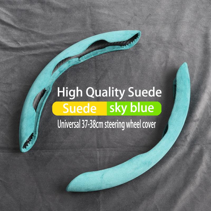 Car Suede Steering Wheel Cover Sweat-absorbin For Fiat 500 Steering Wheel Cover Auto Accessories
