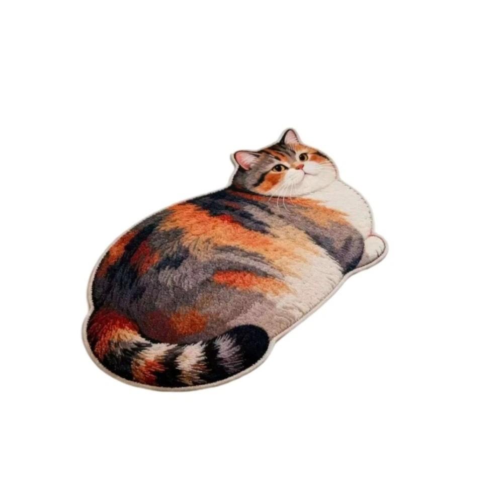 

Ginger Cat Cute Cat Crystal Velvet Floor Mat Russian Blue Floor Mat Living Room Tea Table Bedside 1