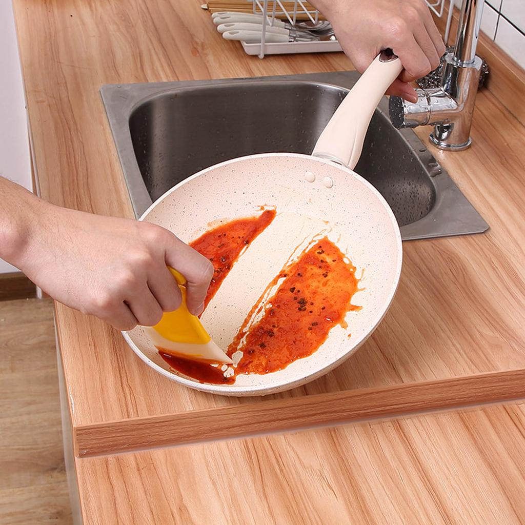 Silicone Bench Scraper Flexible Cleaning Scraper Easy To Clean Dish Cleaning Scraping Spatula Kitchen Tools Kitchen Clean Tool