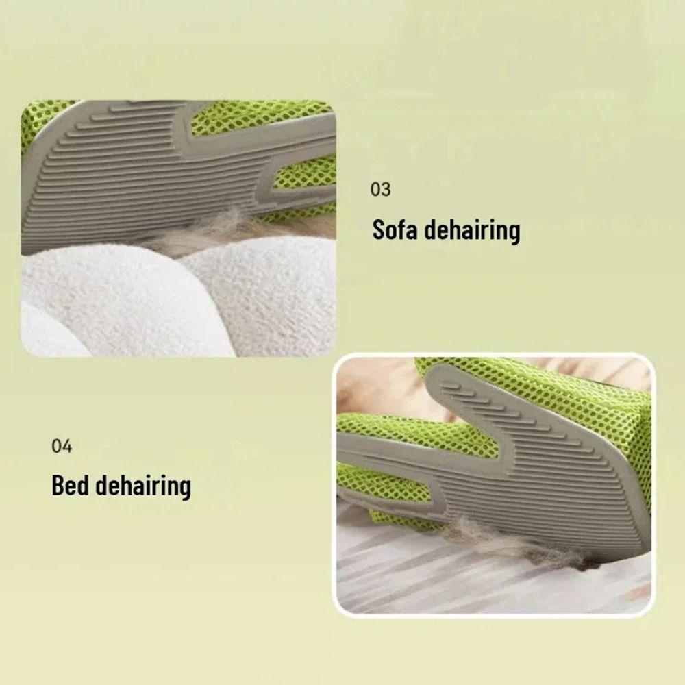 Remove Floating Hair Cat Petting Gloves Two-sided Soft Silicone Dog Hair Remover Thicken Elastic Wrist Closure