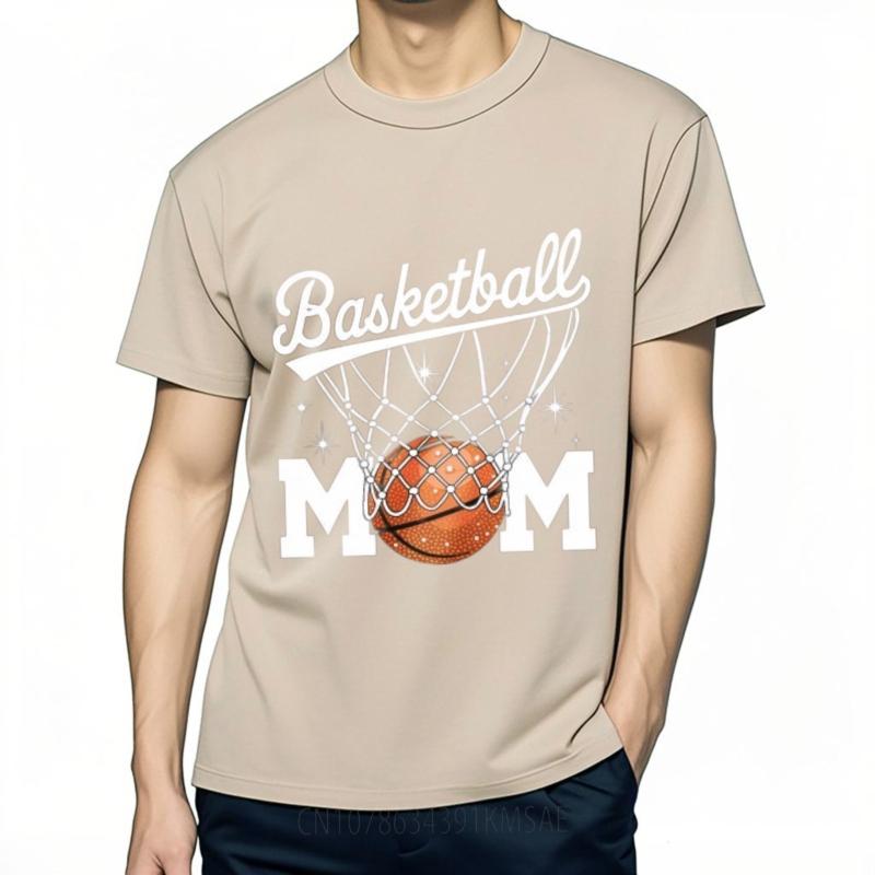 Plus Size Tshirt Soft Teenagers Short Sleeve T Shirt Daily Wear Basketball Net With Ball And Sparkles Fashionable Unisex Tees
