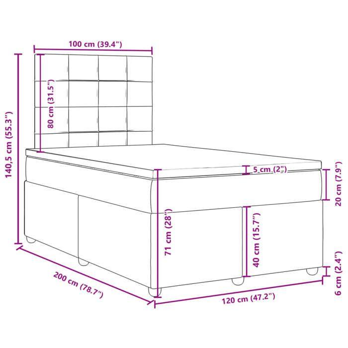 VidaXL Bed Slat Base with Mattress Dark Brown 120x200 Cm 3291250