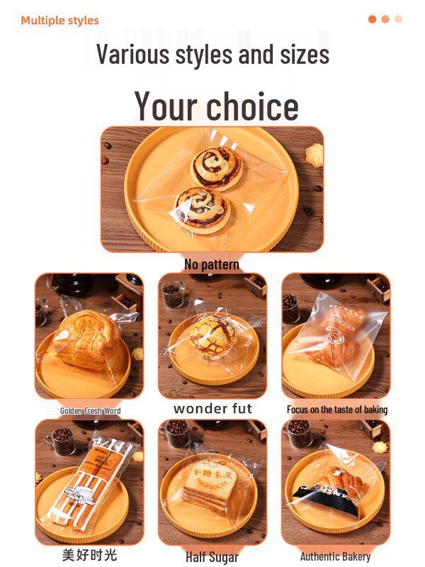 ZISIZ Transparent Self-Sealing Bakery Bags