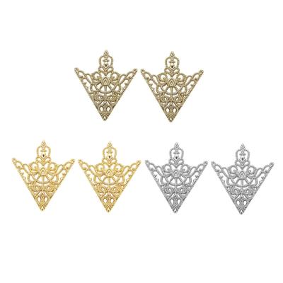1Pair Unisex Hollow Geometric Flower Brooch Pin Suit Tie Hat Scarf Badge