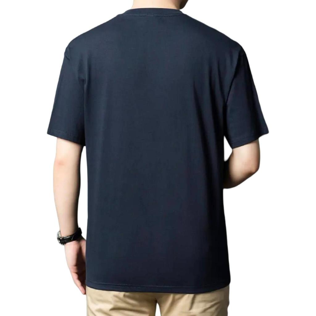 On Comfortable Round Neck Pullover Short Sleeve T-Shirt Men Tops Black 1ME10430553