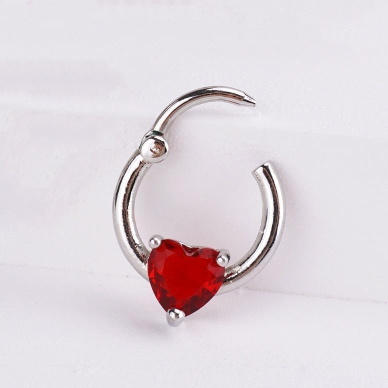 Heart Pearl Nose Rings Pointed Cone Love Lip Pierced Horseshoe Ring Skull Butterfly Nose Septum Piercing Earrings Tragus Jewelry