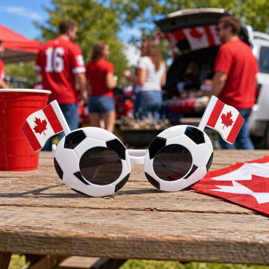 Soccer Fans Sunglasses, Football Events Stadium Sunglasses, Lightweight Football Frame, National Flag Sunglasses for Men Women Party Photo Props